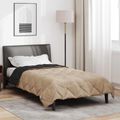 vidaXL Letná prikrývka 220 x 155 cm Leto 200 gsm Čierna a taupe