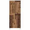 vidaXL Highboard Staré drevo 69,5 x 34 x 180 cm Kompozitné drevo