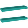 vidaXL Terasové nástenné police 2 ks modré 60x15x4 cm MDF