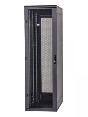 Stojanový rozvádzač 37U (š)600x(h)800 perfor.dvere, čierny