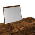 vidaXL Toaletný stolík so zrkadlom dymový dub 100x45x76 cm