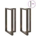 vidaXL Nohy barového stola v tvare T, 2 ks, čierne, 60x35x(100-101) cm, oceľové
