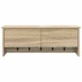 vidaXL Vešiak na stenu Nástenná montáž Sonoma dub 80 x 20 x 30 cm