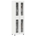vidaXL Highboard FLORIN 60 x 35 x 182 cm Biela Kompozitné drevo