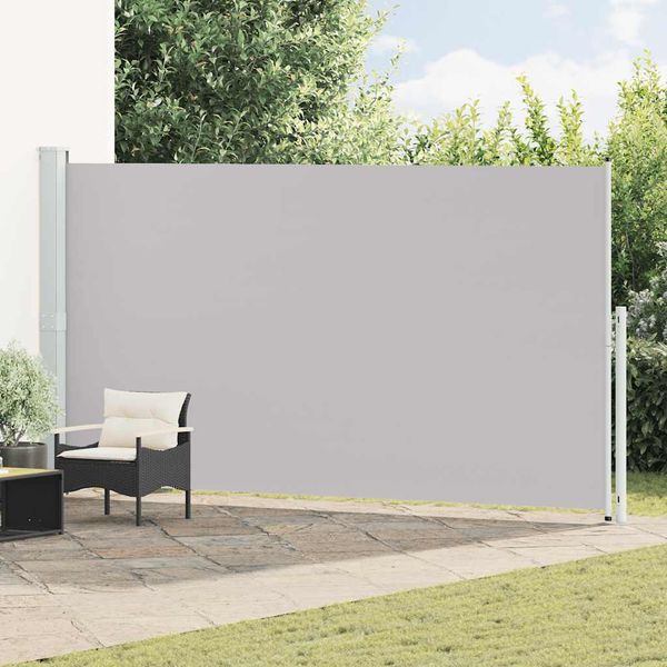 vidaXL Zaťahovacia bočná markíza na terasu 200x500 cm sivá