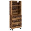 vidaXL Highboard 2 ks Staré drevo 69,5 x 34 x 180 cm