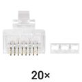 Konektor RJ45 pre UTP kábel (drôt), priehľadný