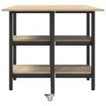vidaXL Jedálenský stôl 122 x 80 x 76,5 cm Kompozitné drevo Dub sonoma