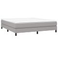 vidaXL Posteľný rám s boxspringom bledosivý 180x200 cm látka