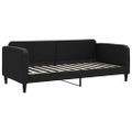 vidaXL Denná posteľ s matracom čierna 90x200 cm látka