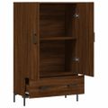 vidaXL Vysoká skrinka hnedý dub 69,5x31x115 cm kompozitné drevo