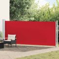 vidaXL Zaťahovacia bočná markíza na terasu 600x160 cm, červená