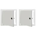 vidaXL Access Panel 2 ks Biela 23 x 23 x 3 cm Oceľ