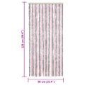 vidaXL Záves proti hmyzu, strieborno sivo ružový 90x220 cm, ženilka