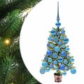 vidaXL Vianočný stromček s 150 LED-i so stojanom Zelená 65 cm PE