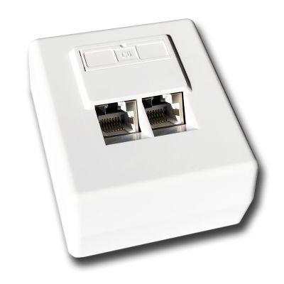 DATACOM STP dvojzásuvka nad omietku Cat6 FA-1004