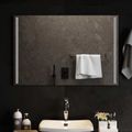 vidaXL Zrkadlo do kúpeľne s LED Priehľadná 90 x 60 cm tvrdené sklo