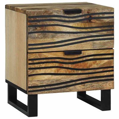 vidaXL Nočný stolík Prírodná 40 x 33 x 46 cm Kompozitné drevo