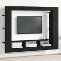vidaXL TV skrinka 152 x 22 x 113 cm Čierny dub Kompozitné drevo