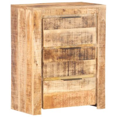 vidaXL Komoda 59x33x75 cm surové mangovníkové drevo