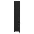 vidaXL Highboard Čierny dub 69,5 x 34 x 180 cm Kompozitné drevo