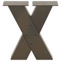 vidaXL Nohy konferenčného stolíka v tvare X, 2 ks, prírodná oceľ, 40 x (30-31) cm, oceľ
