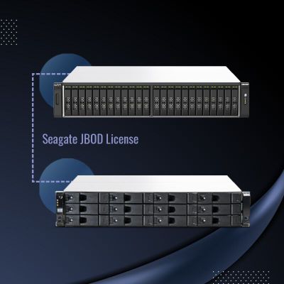 QNAP LS-SG2U12-QTY1 - Seagate EXOS E 2U12, QuTS hero licencia pre jeden JBOD, Fyzický balík
