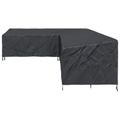 vidaXL Obal na nábytok 355 x 275 x 80 cm 210D Oxford tkanina Tvar L