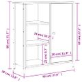 vidaXL Komoda sivá sonoma 70x30x80 cm kompozitné drevo