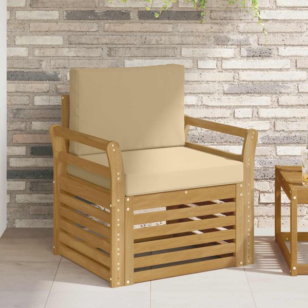 vidaXL Záhradná súprava gaučov Polyester Biela