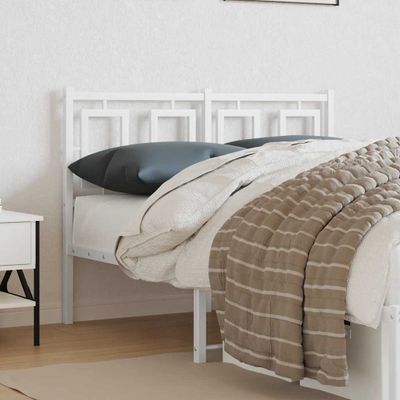 vidaXL Kovové náhradné čelo postele biele 120 cm