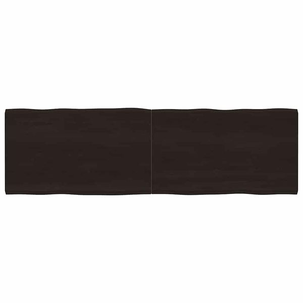 vidaXL Stolová doska tmavohnedá 200x60x(2-4)cm ošetrený masív hrany
