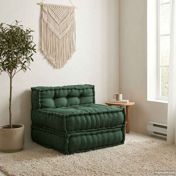 vidaXL Modulárna pohovka, zelená, 70x70x54, látka