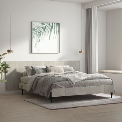 vidaXL Čelo postele betónové sivé 240x1,5x80 cm spracované drevo