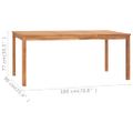 vidaXL 7-dielna záhradná jedálenská súprava 180x90 cm masívne teakové drevo