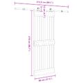vidaXL Posuvné dvere NARVIK 80 x 210 cm (213,5 cm) Prírodná a čierna