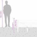 vidaXL Hexagonálny plot s stĺpom 50 x 0,5 m PVC potiahnutá oceľ Sivá