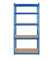Skladový regál REBEL RB-1251BL 180x90x40, modrý