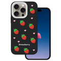 Jahodové púzdro pre iPhone 14 Pro / 15 Pro 6,1" čierna