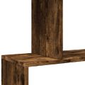 vidaXL Rozdeľovacia knižnica 4-posch.dymový dub 70x24x129cm komp.drevo