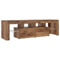 vidaXL TV skrinka s LED staré drevo 140x36,5x40 cm kompozitné drevo
