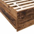 vidaXL Rám postele so skladom Staré drevo 80 x 200 cm Kompozitné drevo