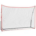 vidaXL Golfová tréningová sieť čierno-červená 305x91x213 cm polyester