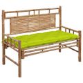 vidaXL Záhradná lavička s podložkou 120 cm bambus