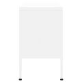 vidaXL TV skrinka biela 105x35x50 cm oceľ