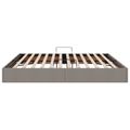 vidaXL Otomanový posteľný rám s úložiskom Sivohnedá 200 x 200 cm látka