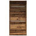 vidaXL Šatník staré drevo 100x50x200 cm kompozitné drevo
