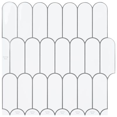 vidaXL Dlaždica s perím 50 pcs Biela šedá 30 x 30 cm Polyuretán a PET