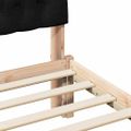 vidaXL Rám postele s čalúneným čelom s čelnou doskou Hnedá 75 x 190 cm