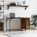vidaXL Počítačový stôl dymový dub 131x48x75 cm kompozitné drevo